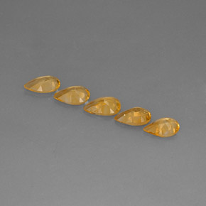 Citrine Gemstone in 7.7 x 5 mm Size for Sale, Citrine Stone in Yellow Golden Color