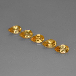 Золотой Цитрин Камень - 0.7ct Фасетная Груша (ID: 286654)