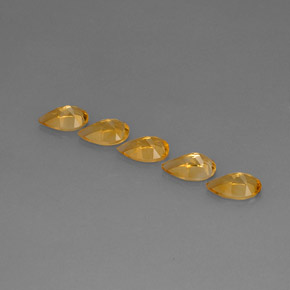 Citrine Gemstones in 8 x 5 mm (calibrated) Size for Sale, Citrine Stones in Golden Color