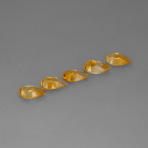 Citrine Gemstone in 7.8 x 4.9 mm Size for Sale, Citrine Stone in Yellow Golden Color