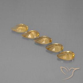 Citrine Gemstones in 7.9 x 4.8 mm Size for Sale, Citrine Stones in Golden Color
