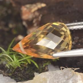 Citrine Gemstone in 13.3 x 8.2 mm Size for Sale, Citrine Stone in Medium Orange  Color