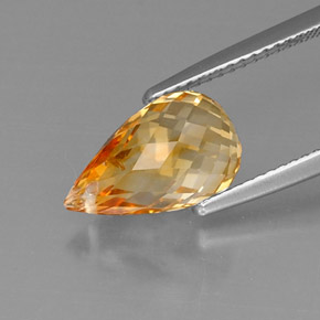 Citrine Gemstone in 12.5 x 7.7 mm Size for Sale, Citrine Stone in Yellow Golden Color