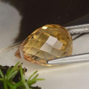 Citrine Gemstone in 11.9 x 8.2 mm Size for Sale, Citrine Stone in Orange-Gold Color
