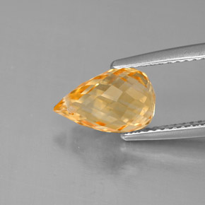 Citrine Gemstone in 10.5 x 6.9 mm Size for Sale, Citrine Stone in Yellow Golden Color