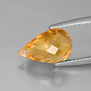 Citrine Gemstone in 12.7 x 7.9 mm Size for Sale, Citrine Stone in Yellow Golden Color