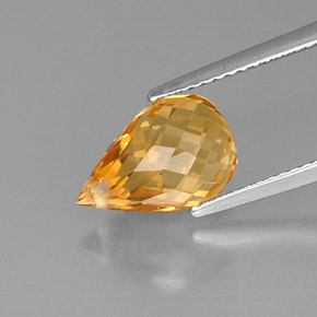 Citrine Gemstone in 11.8 x 7.8 mm Size for Sale, Citrine Stone in Yellow Golden Color