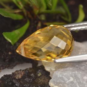 Citrine Gemstone in 12 x 7.7 mm Size for Sale, Citrine Stone in Yellow Golden Color