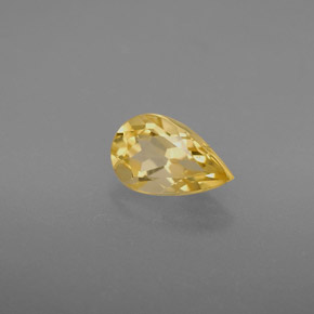 0.83 ct Yellow Citrine Stone, Natural Citrine in Pear Facet Shape for Sale