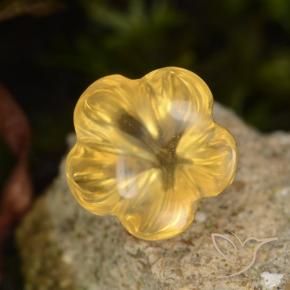 1.47 ct Golden Citrine Stone, Natural Citrine in Flower-Cut Shape for Sale