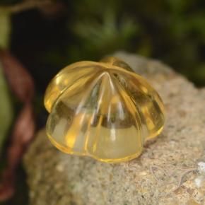 Citrine Gemstone in 7 x 7 mm (calibrated) Size for Sale, Citrine Stone in Medium Gold  Color