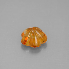 1.22 ct Orange Citrine Stone, Natural Citrine in Flower-Cut Shape for Sale