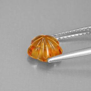 Citrine Gemstone in 7.5 x 7.2 mm Size for Sale, Citrine Stone in Yellow Orange Color