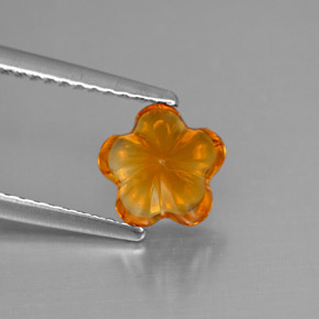 1.16 ct Orange Citrine Gemstone, Citrine Gem in Flower-Cut Shape for Sale.