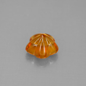 1.16 ct Orange Citrine Stone, Natural Citrine in Flower-Cut Shape for Sale