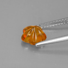 Citrine Gemstone in 7.3 x 7.1 mm Size for Sale, Citrine Stone in Yellow Orange Color