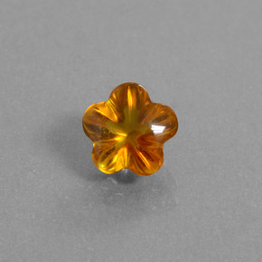 1.14 ct Orange Citrine Gemstone, Citrine Gem in Flower-Cut Shape for Sale.