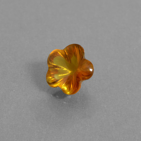 1.14 ct Orange Citrine Stone, Natural Citrine in Flower-Cut Shape for Sale