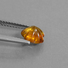 Citrine Gemstone in 7.2 x 7 mm Size for Sale, Citrine Stone in Yellow Orange Color