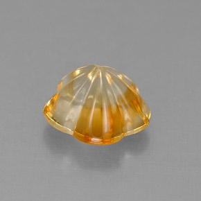 1.18 ct Yellow Citrine Stone, Natural Citrine in Flower-Cut Shape for Sale