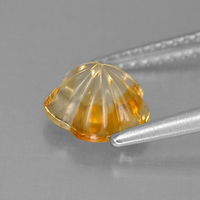 Citrine Gemstone in 7.3 x 7 mm Size for Sale, Citrine Stone in Yellow Golden Color