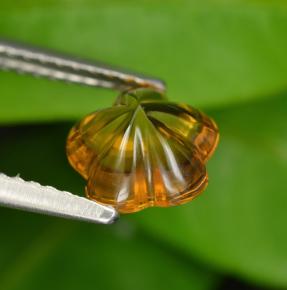 Citrine Gemstone in 7.3 x 7.2 mm Size for Sale, Citrine Stone in Yellow Orange Color
