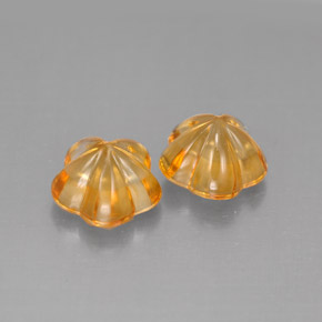 Citrine Gemstone in 7.3 x 7.1 mm Size for Sale, Citrine Stone in Yellow Orange Color