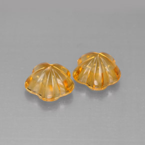 Citrine Gemstone in 7.2 x 7 mm Size for Sale, Citrine Stone in Yellow Golden Color