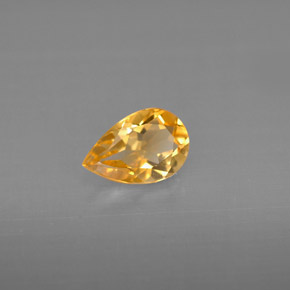 0.70 ct Yellow Citrine Stone, Natural Citrine in Pear Facet Shape for Sale