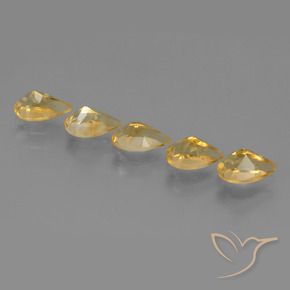 Citrine Gemstones in 8 x 5 mm (calibrated) Size for Sale, Citrine Stones in Light Golden Color