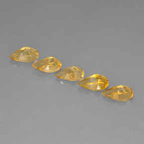 Citrine Gemstones in 7.8 x 4.9 mm Size for Sale, Citrine Stones in Yellow Golden Color