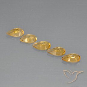 Citrine Gemstones in 8 x 5 mm (calibrated) Size for Sale, Citrine Stones in Light Orange-Gold  Color