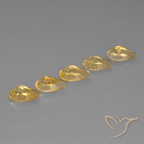 Citrine Gemstones in 8 x 5 mm (calibrated) Size for Sale, Citrine Stones in Golden Color