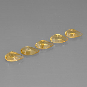 Citrine Gemstone in 8.1 x 5.1 mm Size for Sale, Citrine Stone in Yellow Golden Color