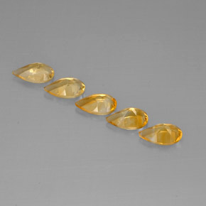 Citrine Gemstone in 7.8 x 5 mm Size for Sale, Citrine Stone in Yellow Golden Color