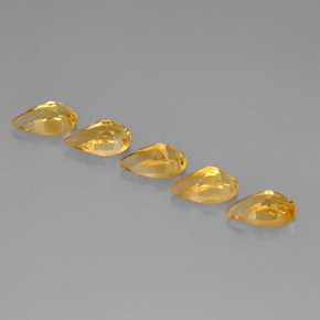 Citrine Gemstone in 7.9 x 5.1 mm Size for Sale, Citrine Stone in Yellow Golden Color