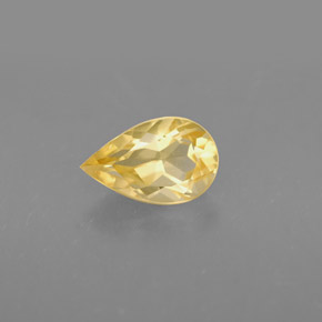 0.80 ct Yellow Citrine Gemstone, Citrine Gem in Pear Facet Shape for Sale.