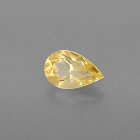 0.80 ct Yellow Citrine Stone, Natural Citrine in Pear Facet Shape for Sale