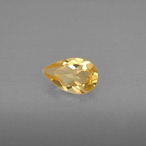 0.72 ct Yellow Citrine Stone, Natural Citrine in Pear Facet Shape for Sale