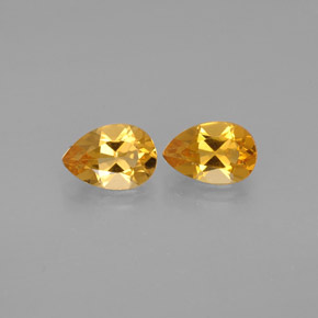 1.20 ct Yellow Citrine Gemstone, Citrine Gem in Pear Facet Shape for Sale.