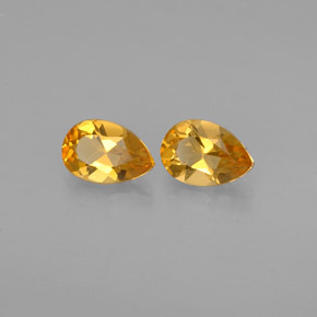 1.20 ct Yellow Citrine Stone, Natural Citrine in Pear Facet Shape for Sale