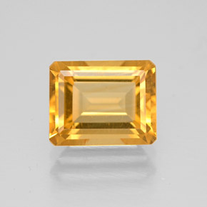 1.97 ct Yellow Citrine Gemstone, Citrine Gem in Octagon Facet Shape for Sale.