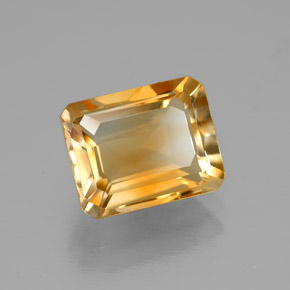 2.23 ct Yellow Citrine Stone, Natural Citrine in Octagon Facet Shape for Sale