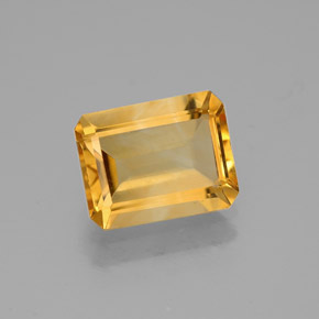 1.77 ct Yellow Citrine Gemstone, Citrine Gem in Octagon Facet Shape for Sale.