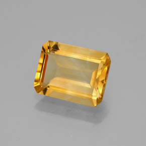 1.77 ct Yellow Citrine Stone, Natural Citrine in Octagon Facet Shape for Sale