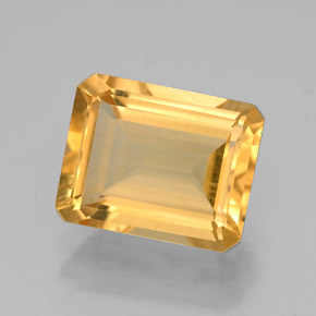 1.97 ct Yellow Citrine Gemstone, Citrine Gem in Octagon Facet Shape for Sale.
