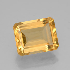 1.97 ct Yellow Citrine Stone, Natural Citrine in Octagon Facet Shape for Sale