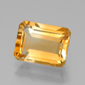 2.06 ct Yellow Citrine Stone, Natural Citrine in Octagon Facet Shape for Sale