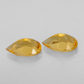 Citrine Gemstone in 8 x 5.1 mm Size for Sale, Citrine Stone in Yellow Golden Color