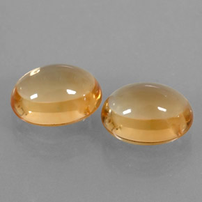 4.67 ct Yellow Citrine Gemstone, Citrine Gem in Oval Cabochon Shape for Sale.